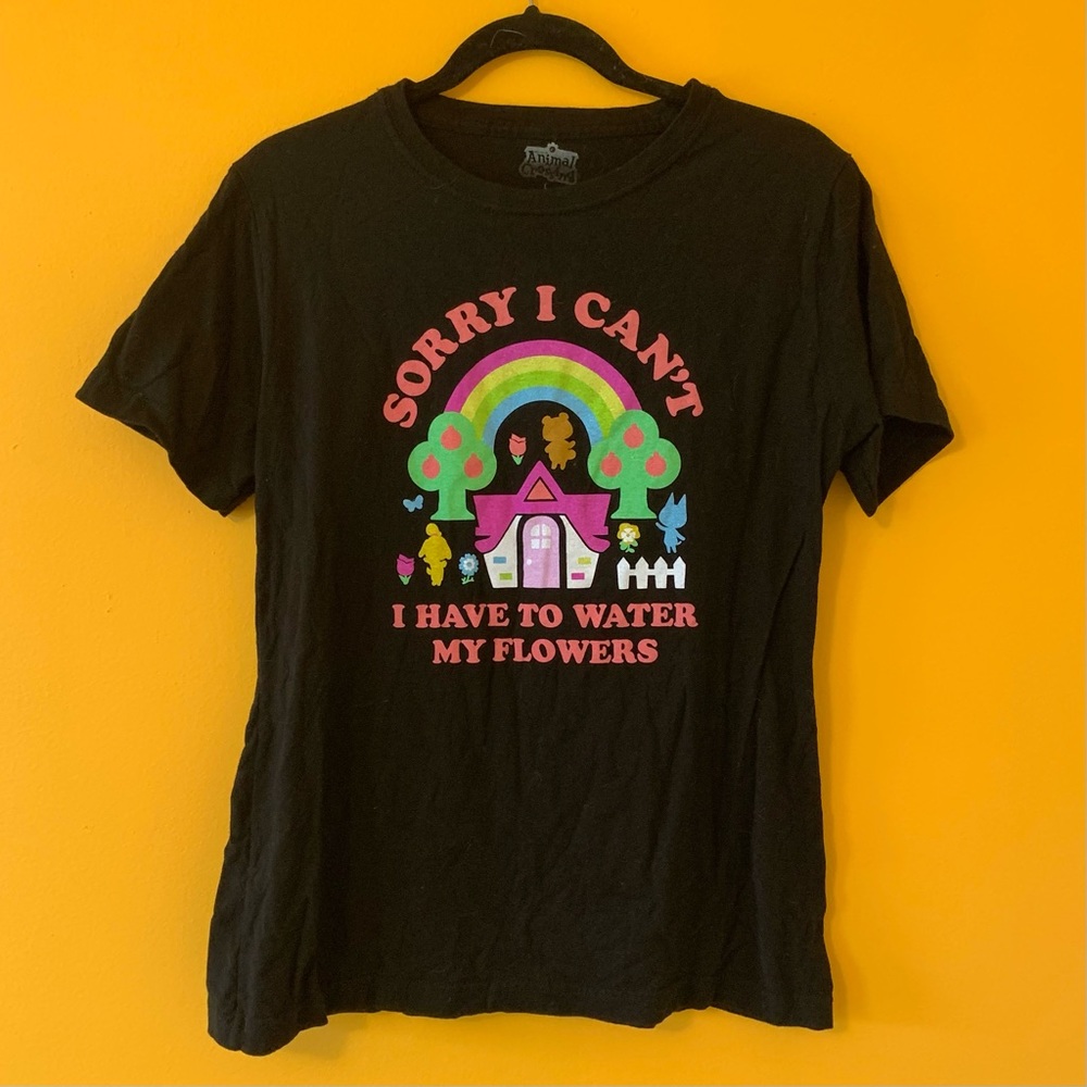 Animal Crossing “Sorry I cant I have to water my flowers” Graphic Tee